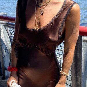 Heavy Manners 〰️ Cherry St 100% Silk Slip Dress